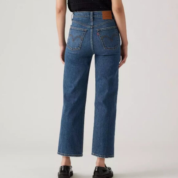 Levi's® Premium Ribcage Straight Ankle Women's Jeans sz 30 Medium Wash Denim - Picture 2 of 10